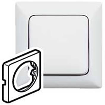 A white light switch is visible, alongside an illustration of a socket in the same shape.