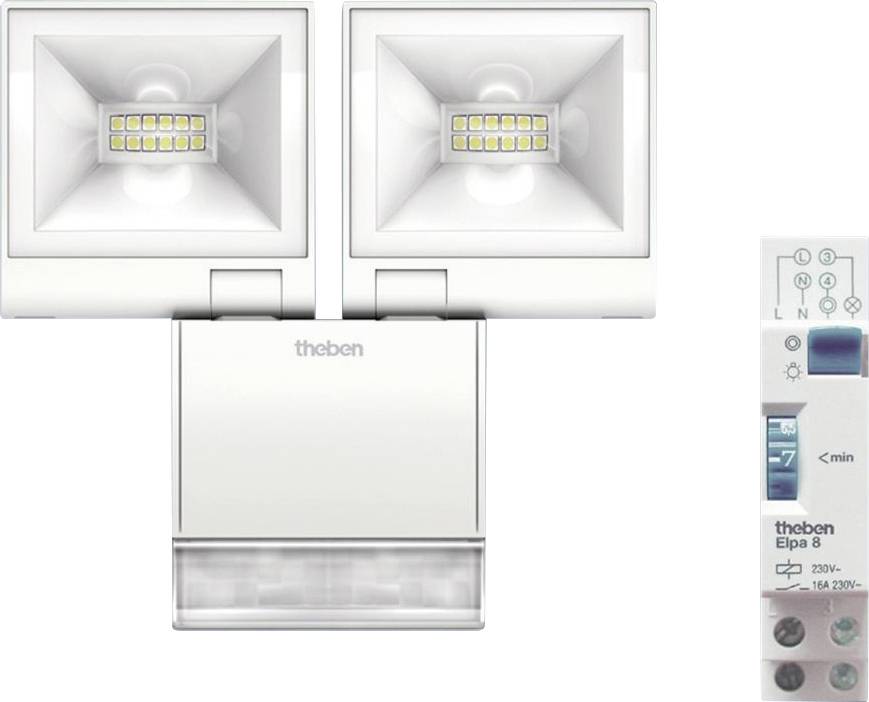 Theben Aktion theLeda S/ELPA 8 9600116 LED outdoor floodlight (+ motion detector) 20 W Colours (LEDs): White