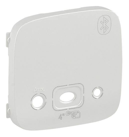 White electronic cover with Bluetooth symbol and 'AUX', suitable for networked device integration.