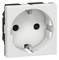 White European socket with two round holes and earth pin opening, suitable for standard plugs.