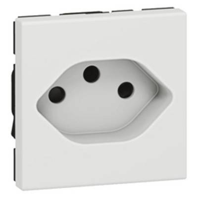 White three-pin socket, suitable for specific plug types.