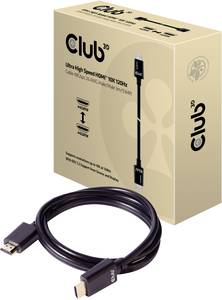 club3D HDMI Cable HDMI-A plug, HDMI-A plug 3.00 m Black CAC-1373 10K UHD, 8K UHD, Flame-retardant HDMI cable