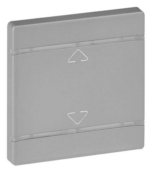 Grey switch with arrow symbols pointing up and down, likely a blind control switch for adjusting the slat direction.
