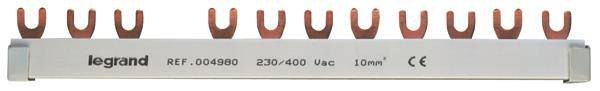 Legrand 004980 Legrand 004980 fork comb rail 3p f.4p Phase modifier Multicolour 10 mm² 63 A 400 V 1 pc(s)