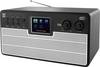 Dual Radiostation IR 100 Internet desk radio DAB+, FM Bluetooth, Wi-Fi, Internet radio Black, Silver