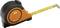 A measuring tape with a black casing and orange details shows a dimension of 3 metres.