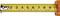 A yellow tape measure with black numbers, showing a length of up to 9 cm.