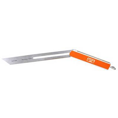 A orange-silver tool with a long, narrow blade inscribed with 'Sandvik Bahco'. It has a robust handle.