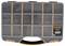 Transparent storage box with 18 compartments, grey frame, orange handle. Perel brand. Perfect for small items.