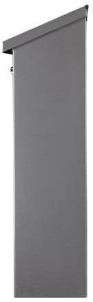 Grey, rectangular support post with an angled, bevelled upper end.