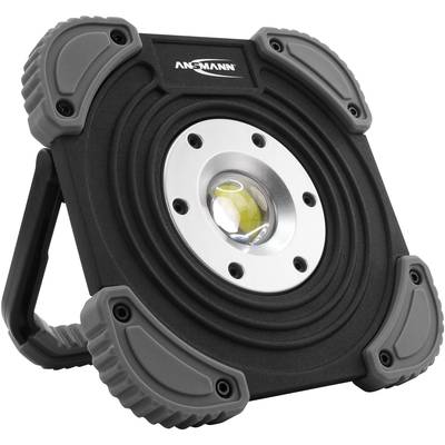 'Portable LED work light with robust casing and stand, suitable for construction sites or outdoor activities.'