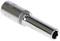 A silver socket spanner with a ribbed handle. It is a tool used for loosening or tightening screws and nuts.
