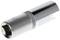 A long 12-point spark plug spanner with knurling for better grip, size 17, most commonly used for installing or replacing spark plugs.