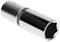 Metal hexagonal socket nut, used for loosening or tightening screws, shown in a slightly angled view.