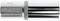 'Metal socket, 19 mm, cylindrical shape, ribbed edge for better grip.'