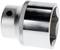 Metal screwdriver bit in cylindrical form with knurled surface. Suitable for large hexagonal screws.