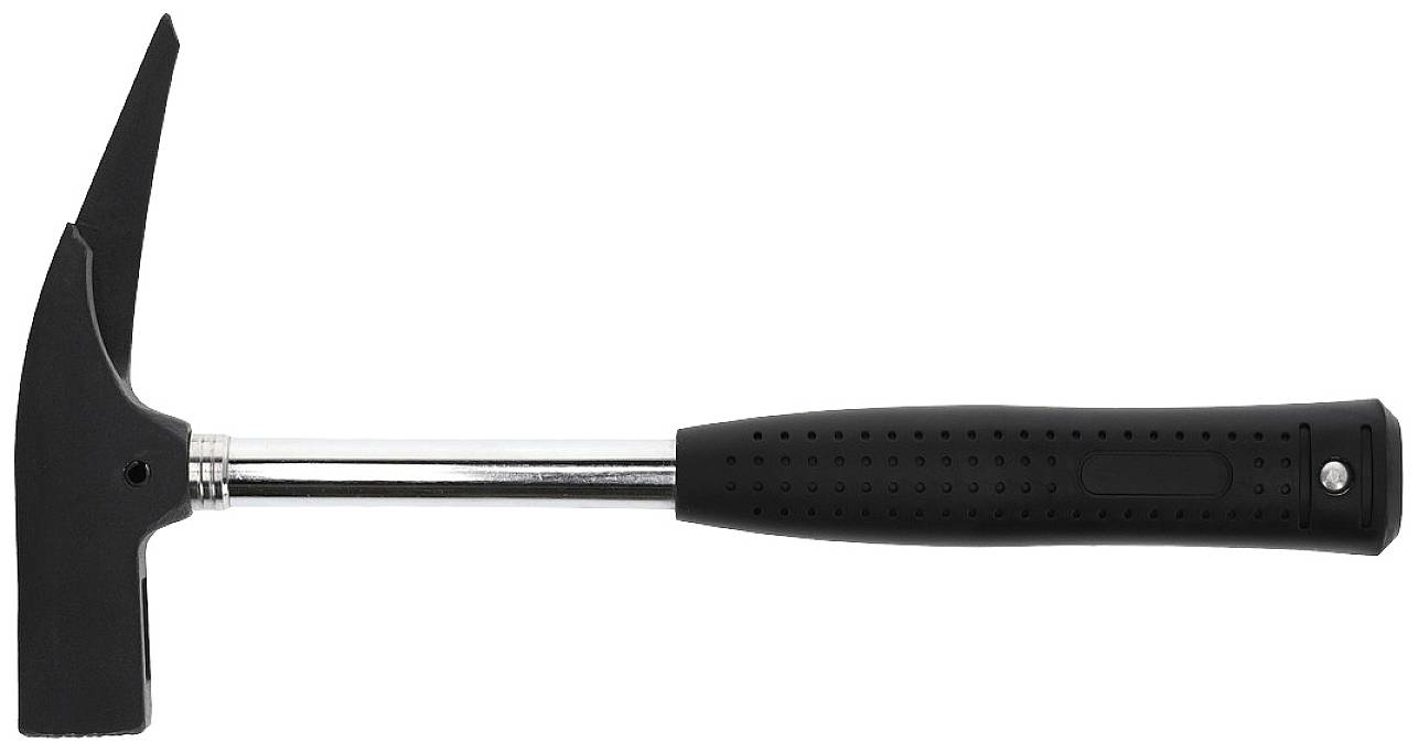 A hammer with a black handle and a pointed end, suitable for precise work such as tile removal or dry-lining.