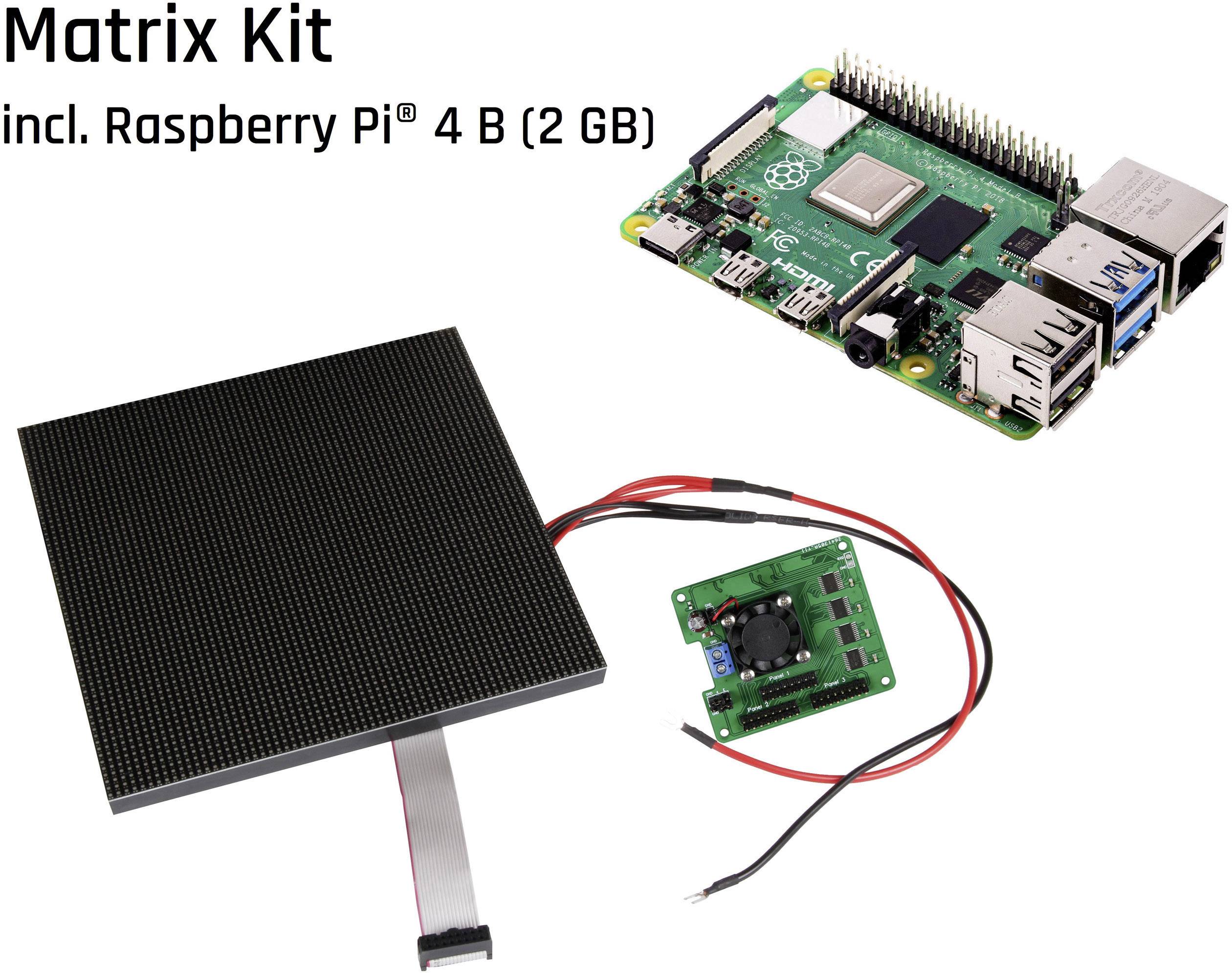 Makerfactory Matrix Kit Raspberry Pi® 4 B 2 Gb 4 X 1 5 Ghz Storage Case Controller