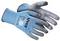 Two blue work gloves with grey coating, brand name 'Uvex', size 8. Ideal for protection during manual tasks.