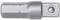 Metal adapter with a hexagonal shaft and spherical end, most likely for connecting tools or machine components.