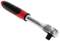 An adjustable ratchet spanner with a red and black handle, shown against a white background.