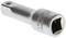 A silver extension for ratchets, with a square drive at one end and a ratchet connection at the other end.