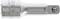 Metal extension for socket wrench with square drive and smooth surface, likely for mechanical applications.