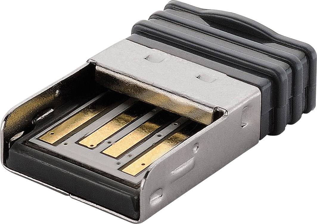 'A USB plug with a metal casing and four gold-coloured contacts.'