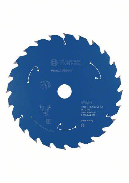 Bosch Accessories Kreissaegeblatt Ø 165x20x1,5mm 24 WZ HM Expert for Wood 2608644507 Circular saw blade 165 x 20 mm Number of cogs: 24 1 pc(s)