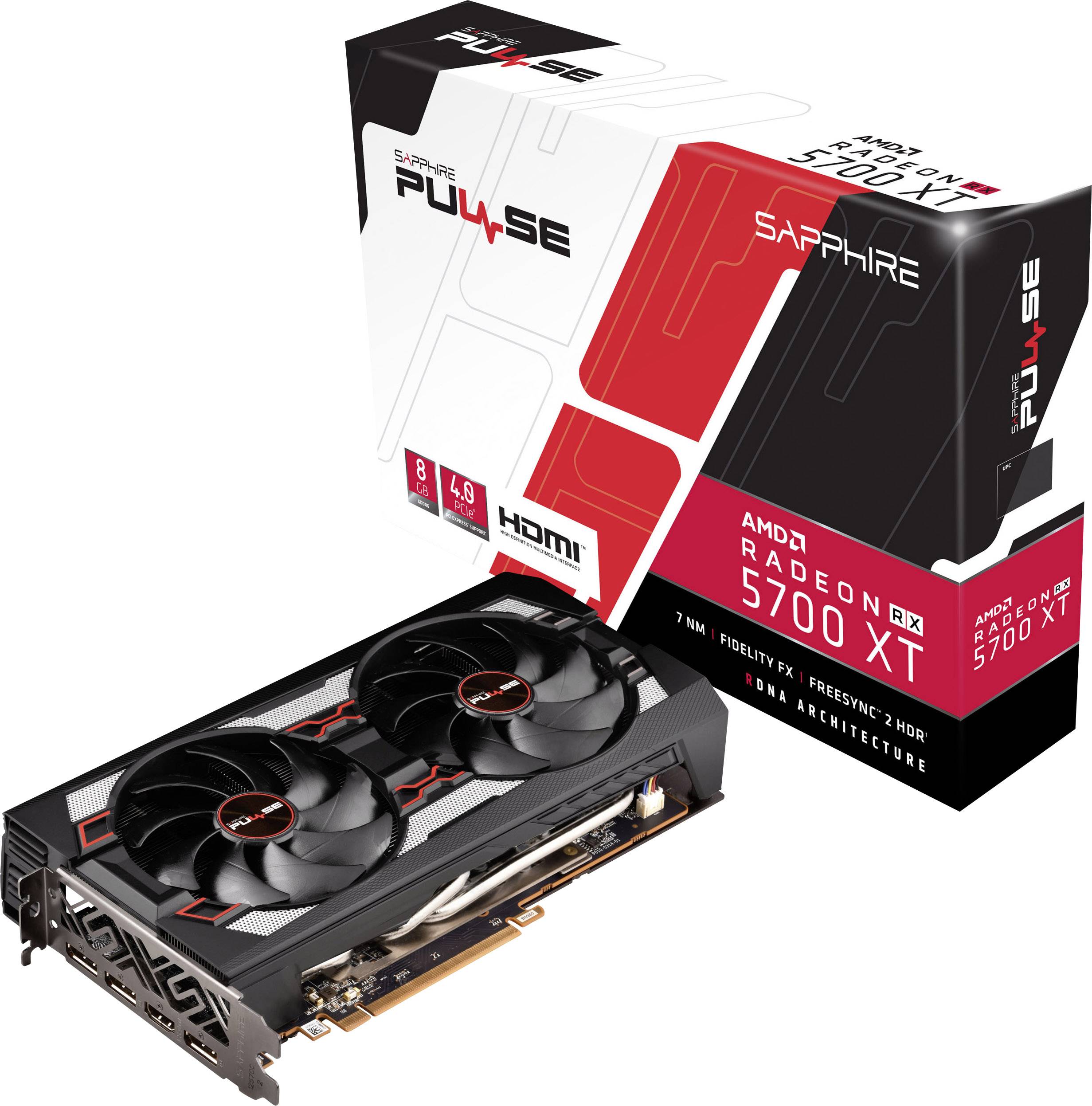 Sapphire GPU AMD Radeon RX 5700 XT Pulse 8 GB GDDR6 RAM PCIe x16 HDMI™, DisplayPort