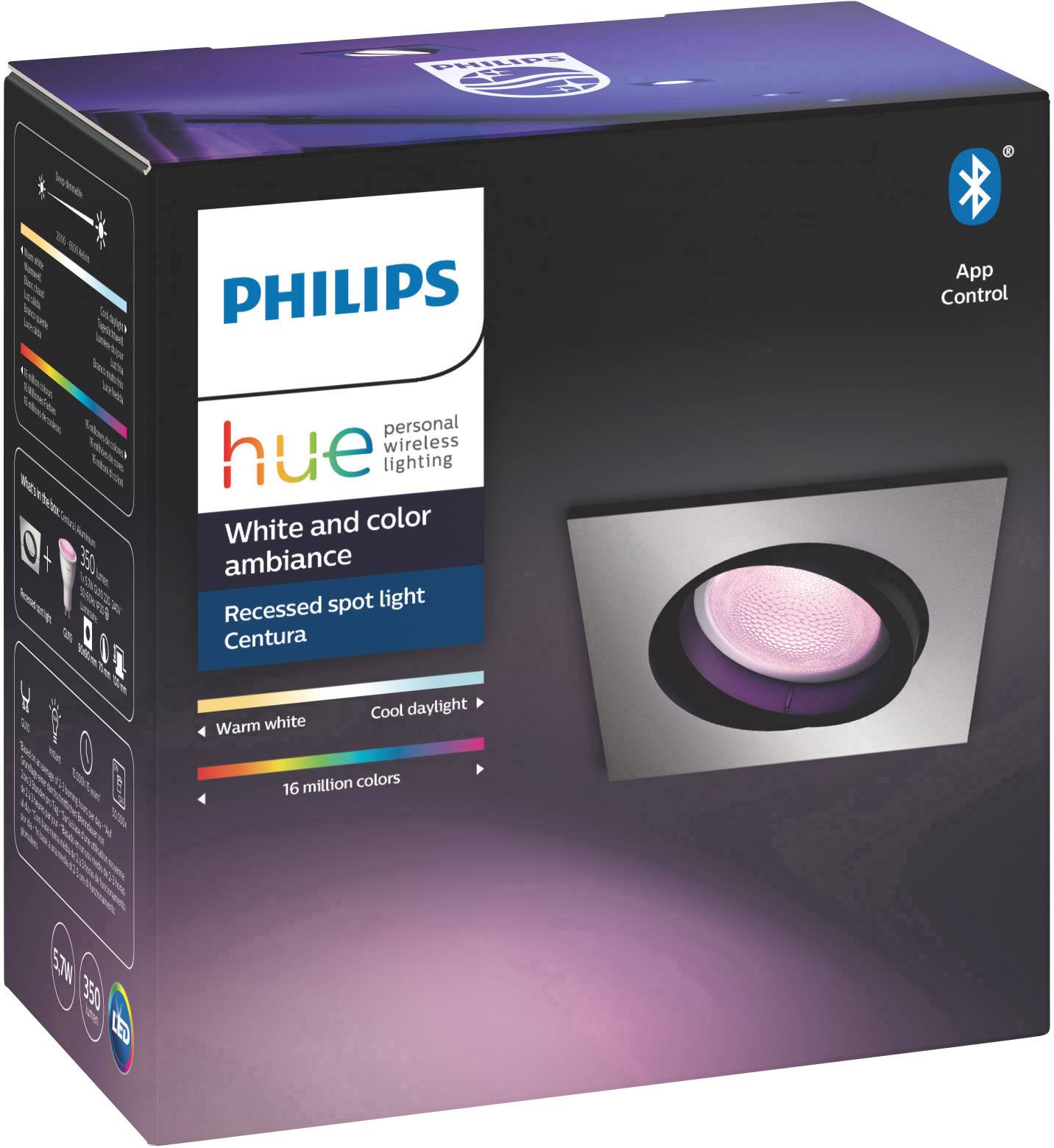 Philips LED Flush mount light 50551/48/P7 Centura GU10 5.7 W RGBW-16