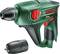 Green Bosch Uneo Hammer Drill with removable chuck, suitable for drilling and screwing.