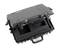 Black hard-shell case with foam lining, open lid, suitable for the safe transportation of sensitive equipment.
