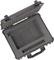 A black hard-shell case with foam lining, suitable for securely transporting delicate items.