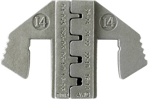 TOOLCRAFT 2161001 Crimping Bits Blade terminals Crimp area: 0.1 up to 2.5 mm² Suitable for brand (pliers): TOOLCRAFT PZ-500