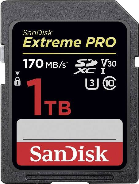 SanDisk Extreme® PRO SDXC card 1 TB Class 10, UHS-Class 3, UHS-I