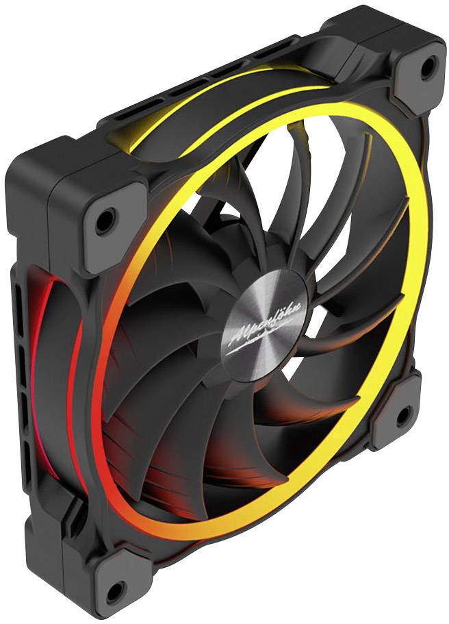 Alpenföhn Wing Boost 3 ARGB High Speed PWM PC fan Black (W x H x D) 120 x 120 x 25 m incl. LED lighting-2