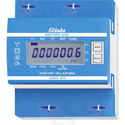 Eltako DSZ15WD-3x5A MID Electricity meter (3-phase) incl. converter jack  Digital 5 A MID-approved: Yes  1 pc(s)