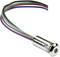 Metal connection with four coloured wires (black, red, green, blue), most likely for electrical or electronic applications.