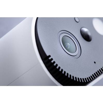 Close-up of a surveillance camera sensor with visible lens and sensor details.