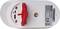 A rear view of a battery-powered device with a red plastic cover, micro-USB port, and technical labelling.