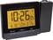 Radio alarm clock with projection display. Shows 10:26 and 21.5°C. Alarm set for 6:30 am. Black casing with yellow display.
