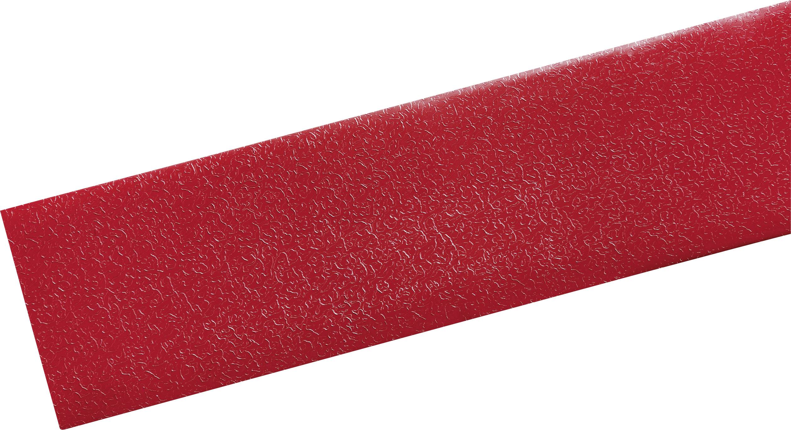 Red rectangular swimming pool noodle section with textured surface, positioned at an angle.