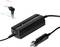 Black vehicle charger with power supply and car plug, suitable for 90W, 19V devices. Adaptor set with various pin diameters.