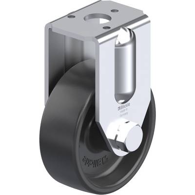 'Metal swivel castor with a black wheel, suitable for industrial applications. Shown is a model by Blickle.'