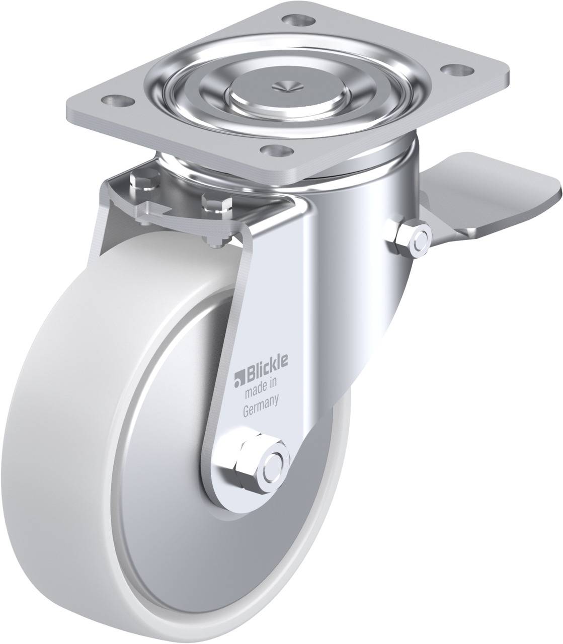 Blickle 102574 LH-PO 150G-ST-FA Swivel wheel with brake Wheel diameter: 150 mm Load capacity (max.): 400 kg 1 pc(s)