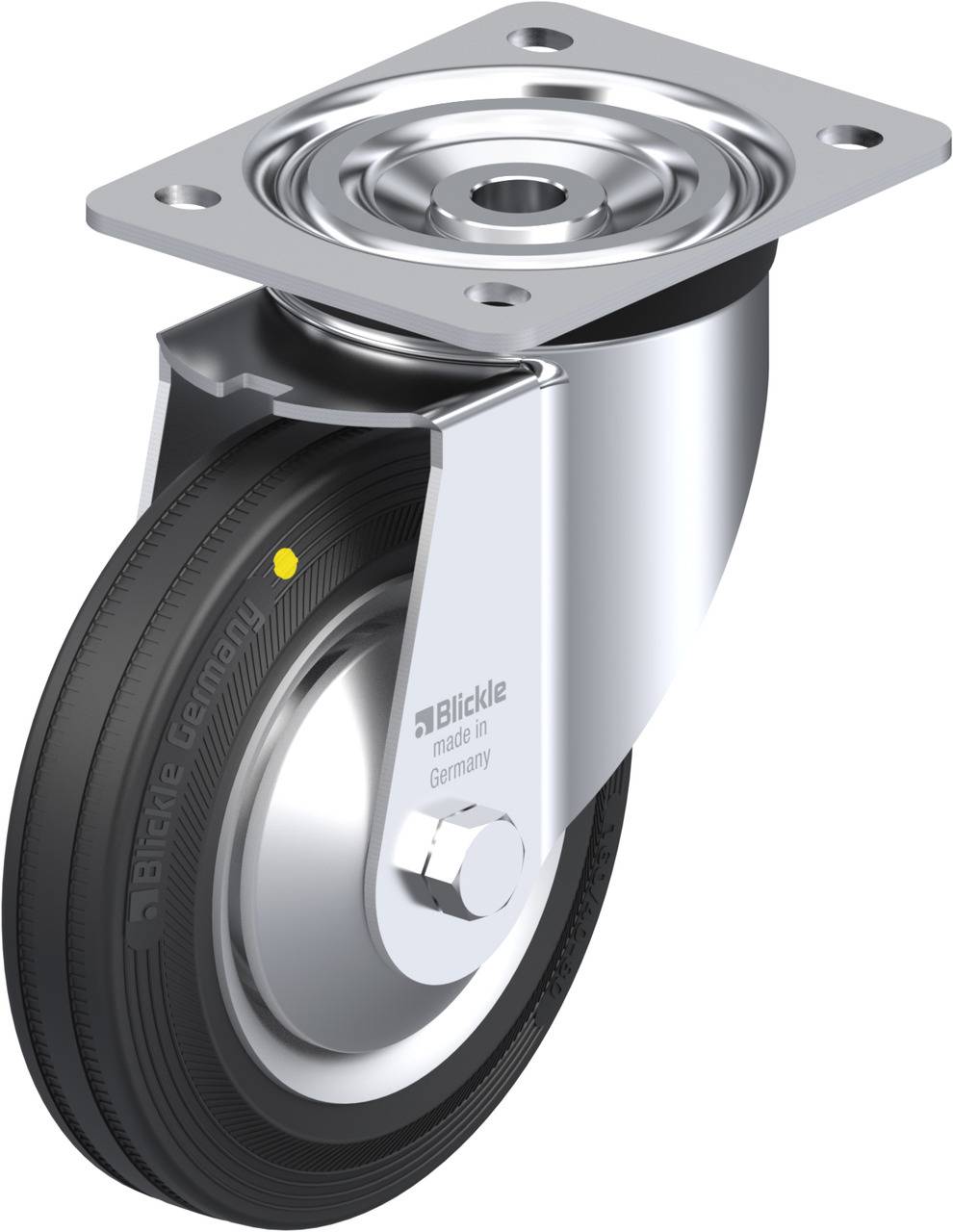 Blickle 102715 L-V 162R-EL-FA Swivel wheel Wheel diameter: 160 mm Load capacity (max.): 135 kg 1 pc(s)