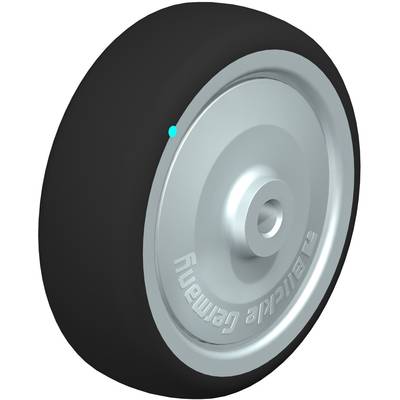 Black wheel with silver rim and inscription 'Blickle Germany'.