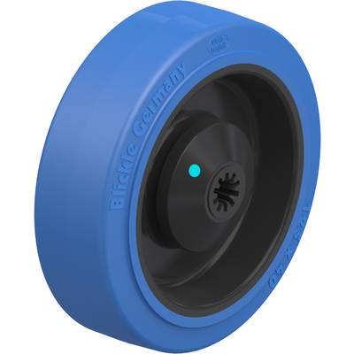 Blue wheel with black hub, inscription 'Blickle Germany'.