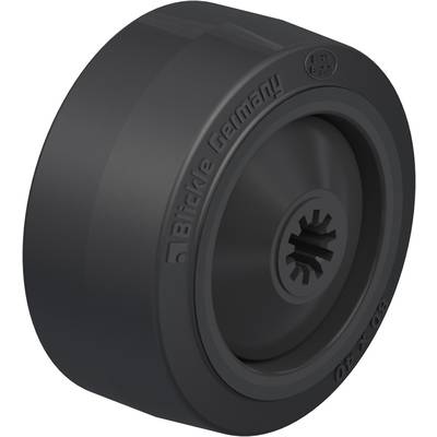 Dark, round plastic wheel by Blickle Germany, with toothed inner surface and marking '5x3/4-2G'.